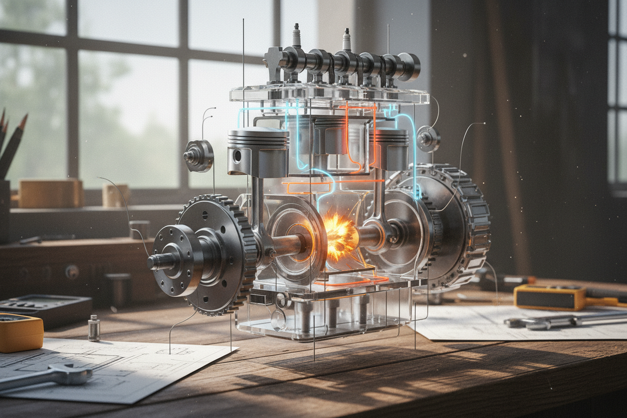 Begynderens guide til motorer: Sådan fungerer en forbrændingsmotor