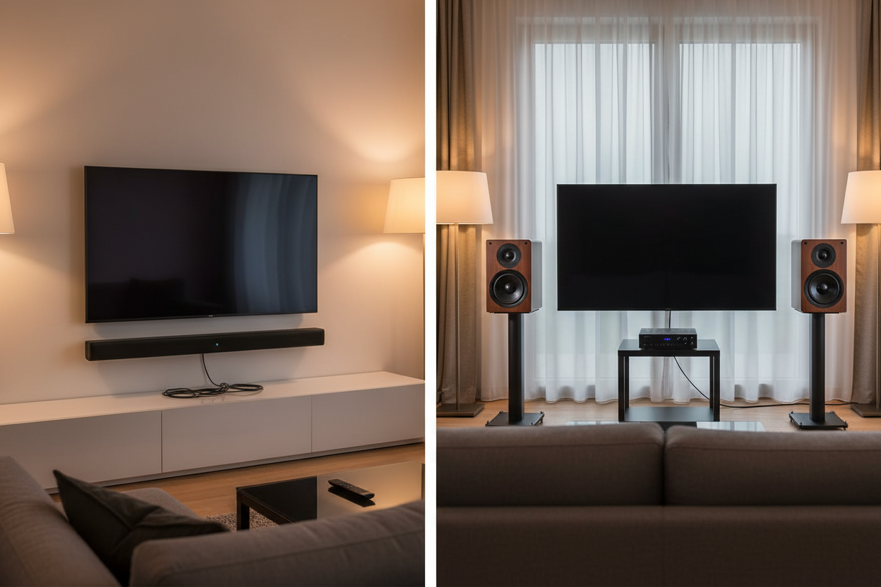 Soundbar vs. Bookshelf Speakers: Better Audio for Your TV and PC